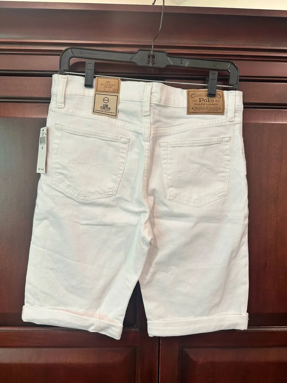 Ralph Lauren White Sullivan Slim Shorts